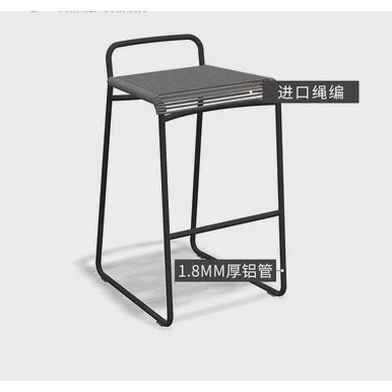 编庭院花园单人双人沙发脚踏铝合金绳户外休闲桌椅组合酒店家具