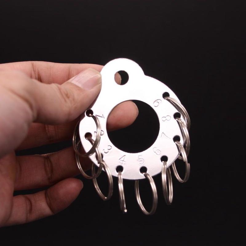 加厚金属钥匙盘钥匙圈收纳可标记钥匙板分类管理钥匙环扣串锁匙牌