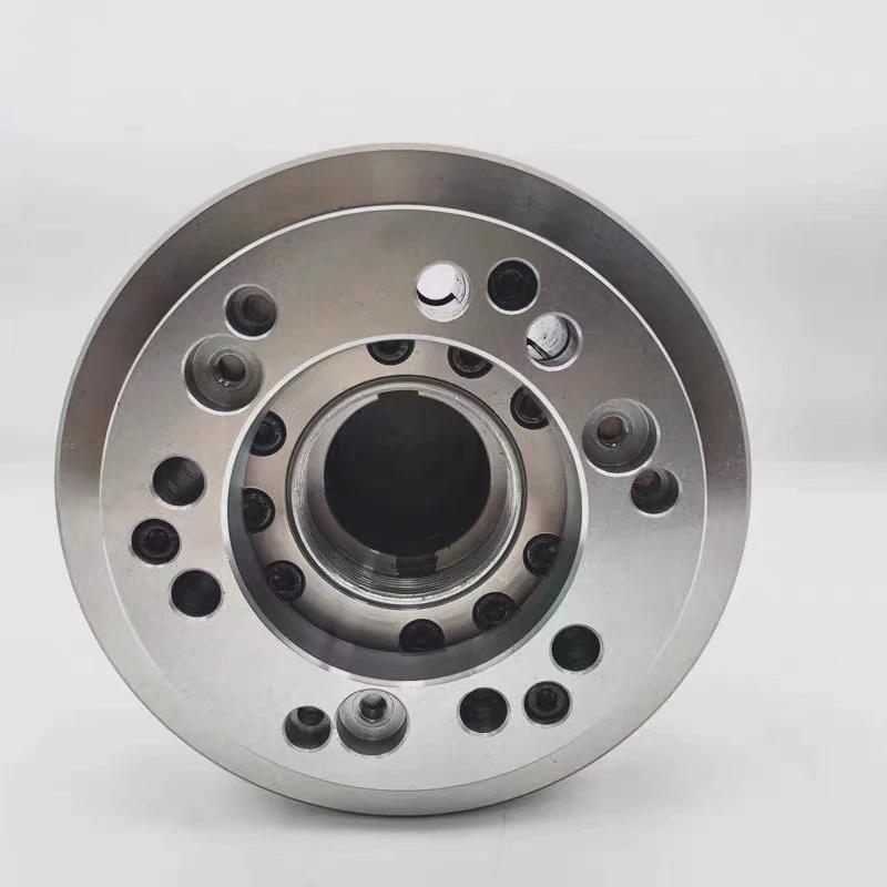 台湾标准钢体中空8寸三爪液压卡盘高精度油压夹头动力sb-208