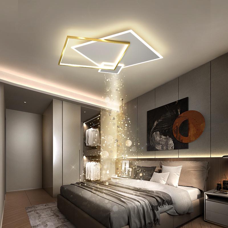 现代简约卧室灯北欧个性房间灯创意家用大气极简超薄客厅主卧灯具