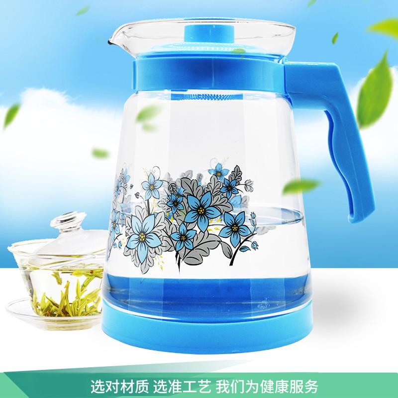 富源玻璃泡茶水壶冷水壶凉水杯大容量耐高温冲茶器泡茶器家用店用