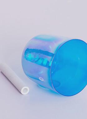 炼金钵七彩透明紫色水晶钵天铁钵颂钵唱净身打坐敲击钵音疗冥想