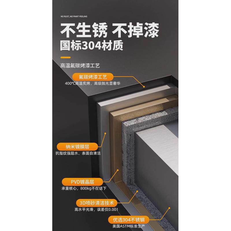 嵌入式壁龛不锈钢卫生间浴室置物架隔板金属电视柜背景墙成品柜子