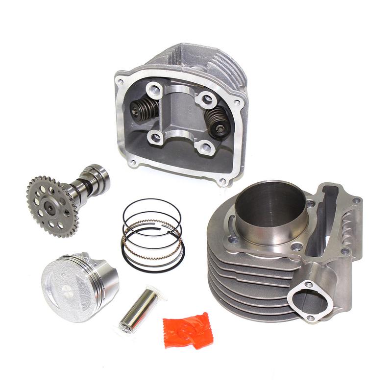 热销踏板车发动机套缸大排量gy6180cc改装61mm套缸缸头凸轮组件