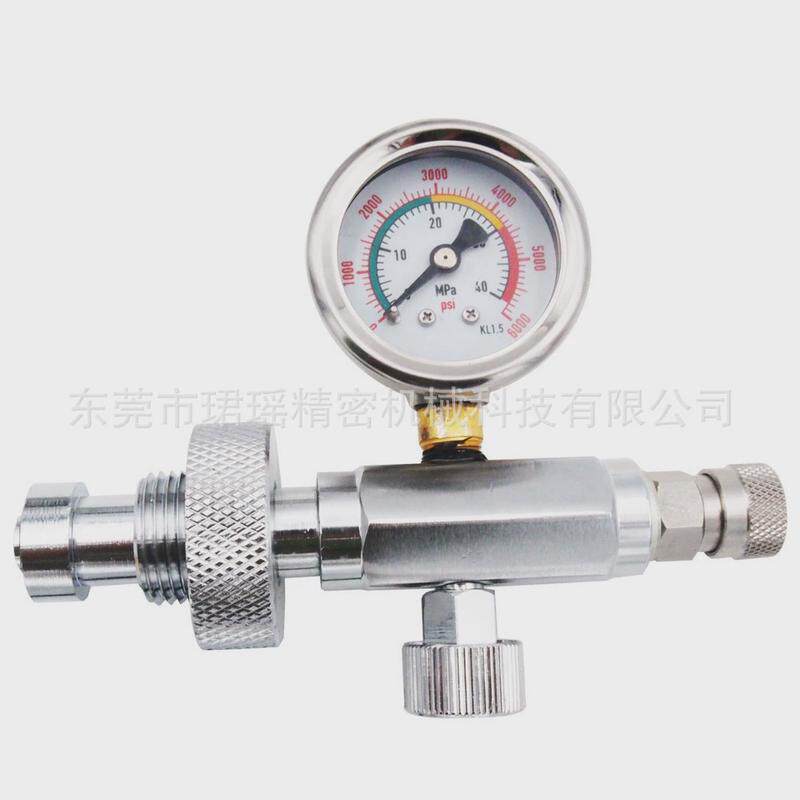 跨境潜水G5/8螺纹充气具,充气接头,过气接头8mm快插母头大转小