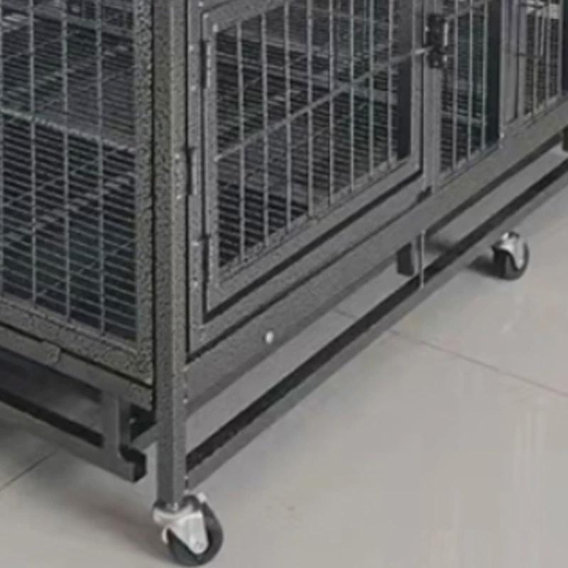 中大型犬方管加粗宠物狗笼狗窝多功能带隔断方管狗笼小型犬铁笼