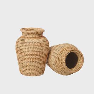 花瓶选品民宿藤编电商客厅餐厅橱窗摆设防摔插花装 饰品