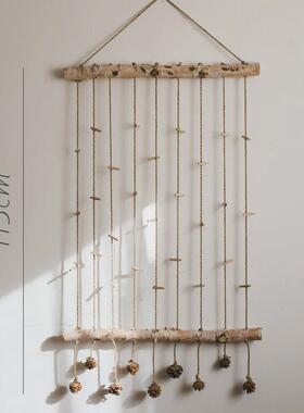 61K3天然白桦木照片墙装饰垂吊夹子挂墙饰壁挂幼儿园工作室花店橱