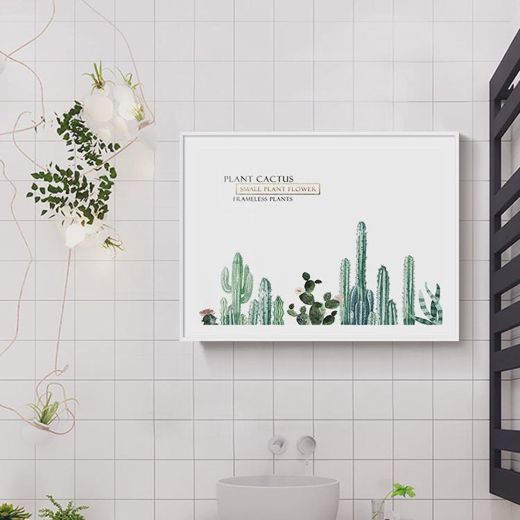 防水卫生间厕所装饰画绿植花卉盆栽浴室墙上画简约洗手间挂画图片