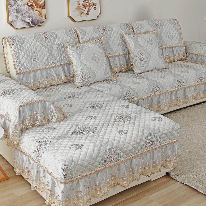 2o6x沙发扶手套保护罩盖巾四季通用防滑蕾丝欧式沙发垫沙