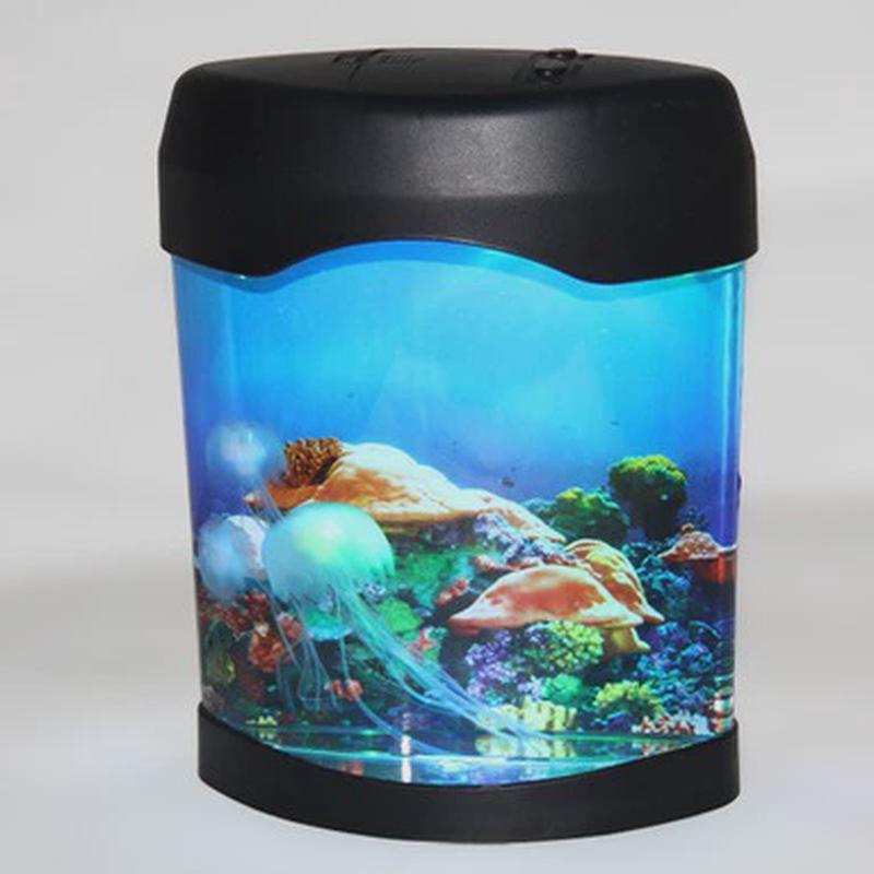 曼妙仿真水母水族箱多功能鱼缸桌面摆件创意新奇特外贸厂家批发