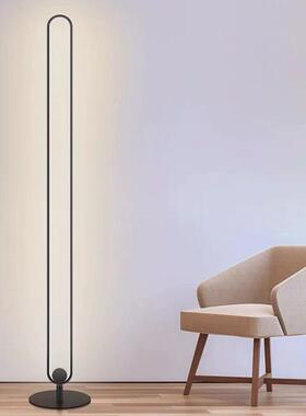 极简北欧ledrgb炫彩u型墙角落地灯客厅卧室调光氛围直播补光灯