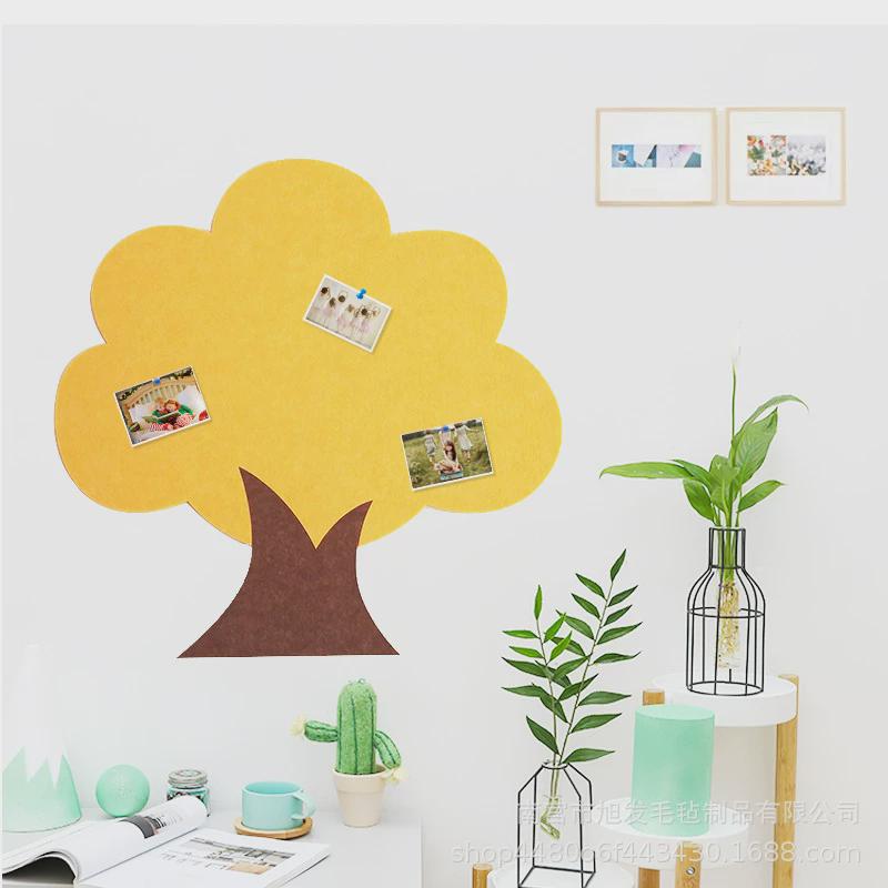 毛毡板幸运树留言板记事板宣传板公告板图钉板毛毡墙贴幼儿园学校