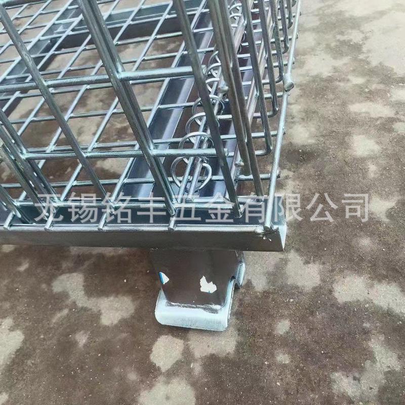 仓储笼厂家定制物流仓库超市折叠式铁筐金属运输铁框储物仓库笼