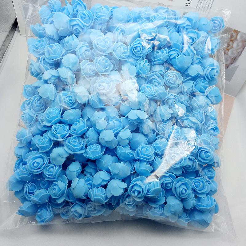 2.5cm仿真泡沫pe玫瑰花装饰花花头用花假花小花环500朵
