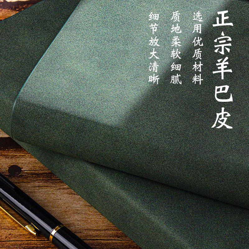 热销笔记本子厚本子软皮方格本商务羊巴皮日记本超厚网格本文艺安