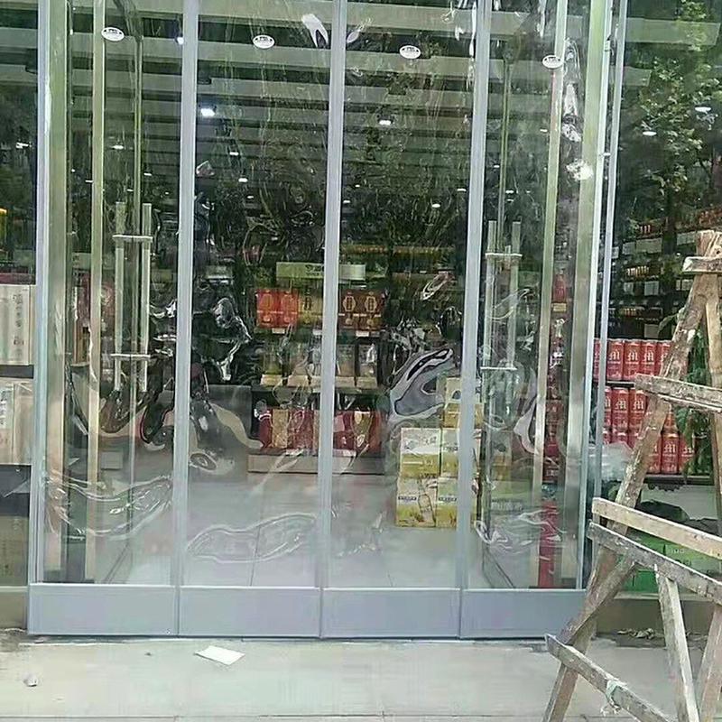 空调门帘冬季保暖商用防风透明吸自磁性式软门帘透明pvc门帘