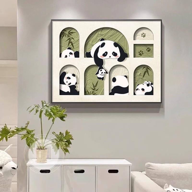 黑白免打孔遮挡箱新款简约电表箱装饰画电闸开关盒遮挡挂画弱电箱