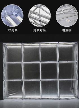 货源led发光款拉网展架背景布展会展架签名处签到墙幕快秀