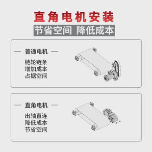 中实直角减速电机750w 1500w中空大功率出轴90度转角齿轮减速马达