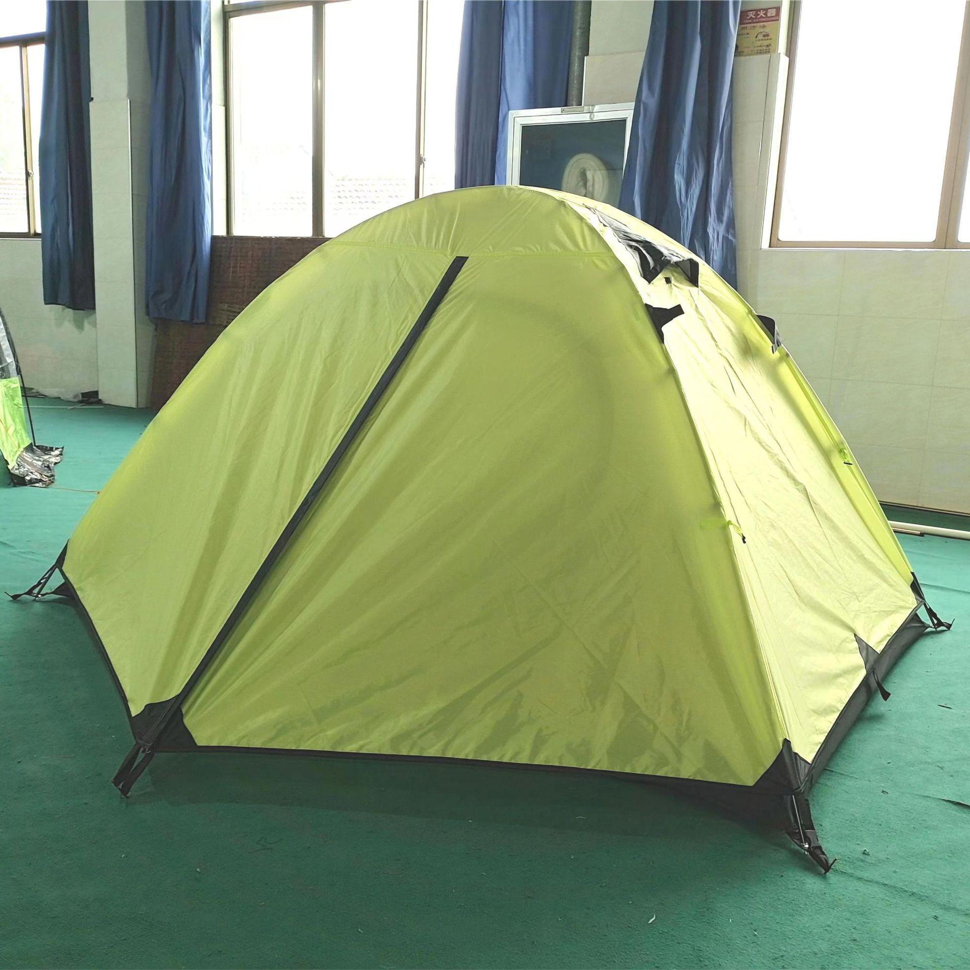 帐篷骑行透气防暴雨单人野营帐篷户外露营登山双层超轻铝杆帐篷
