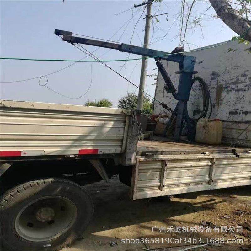 车载小型液压随车吊伸缩臂自动旋转车载吊机小型1吨2吨拖拉机吊机