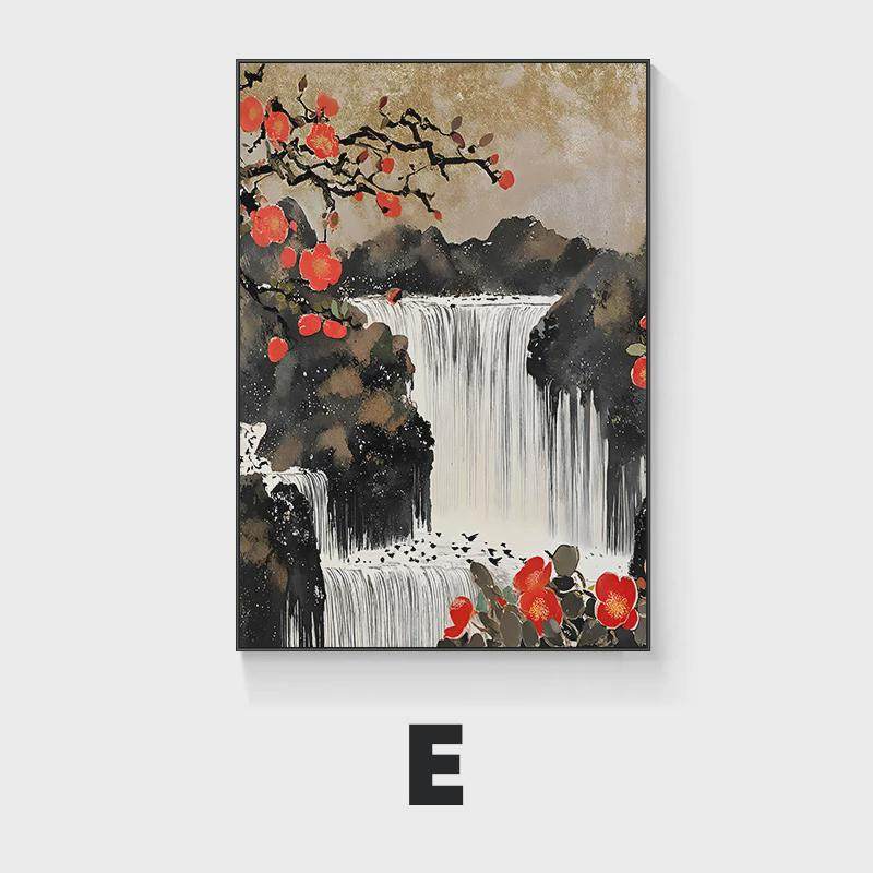 纯手绘大芬村油画花鸟中古风走廊过道挂画水墨风客厅装饰画玄关画,家居饰品,现代装饰画,淘宝优惠券,粉丝福利购,淘宝优惠卷