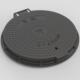 杭州井盖盟700圆形树脂防盗井盖翻盖带锁金防异响防掀飞树脂井盖
