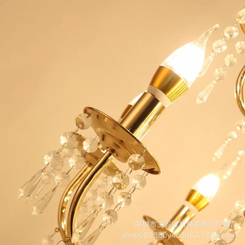 2018铁艺婚礼新款电镀水晶吊灯仪式亭装饰路引婚庆道具用品装饰