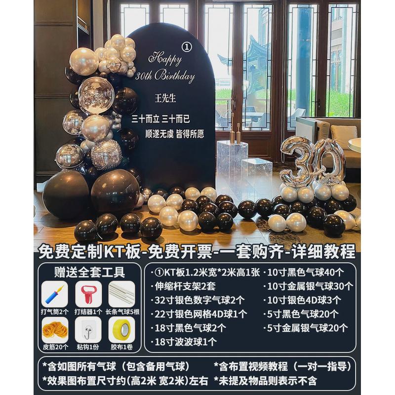 生日布置18岁成人礼女友30岁生日场景氛围背景墙kt板装饰生日布置