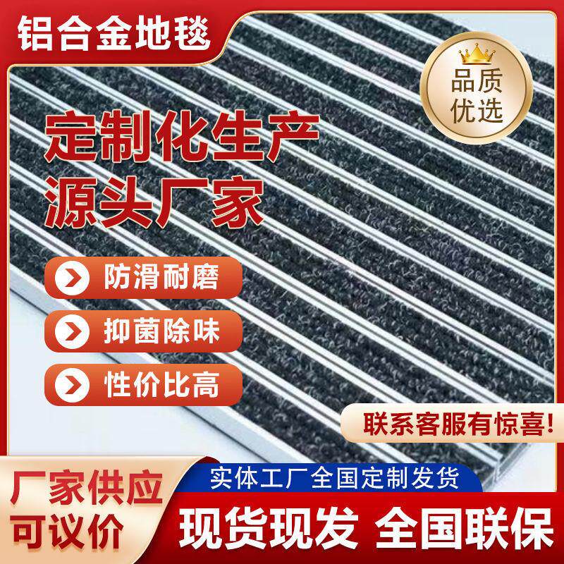 嵌入式铝合金防尘地垫刮泥地垫酒店银行进门厅入口除尘擦脚地毯