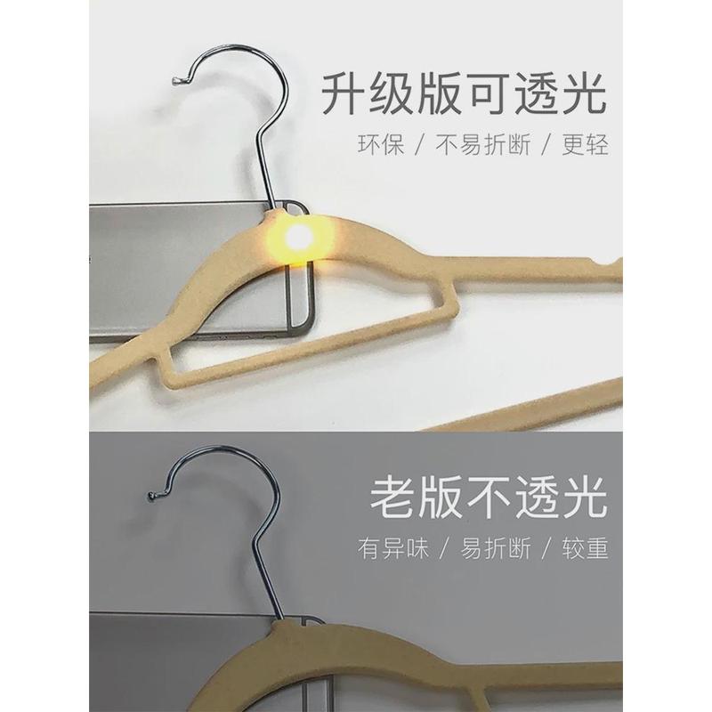 整理师专用防滑植绒衣架日式无痕收纳超薄透光省空间无异味42图片