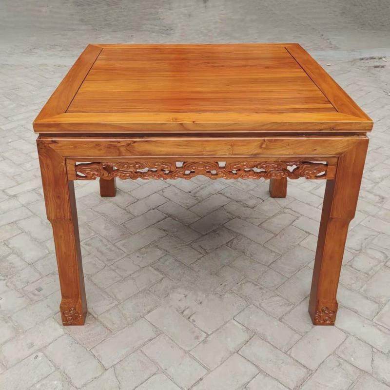 实木八仙桌饭店餐桌椅中式组合正方形家用桌子饭桌方桌仿古餐桌