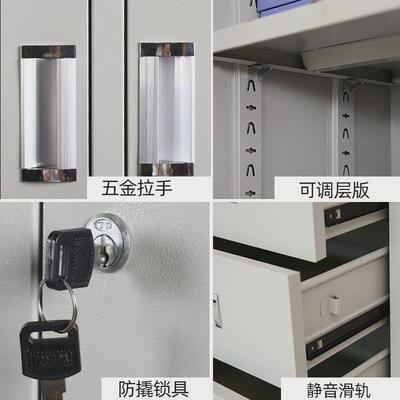 热销工厂室内加厚四门更衣柜钢制储物柜单门换衣柜带锁铁皮储物室