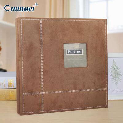广美厂家大本封面相簿album复古影集布料粘贴式18寸覆膜相册diy