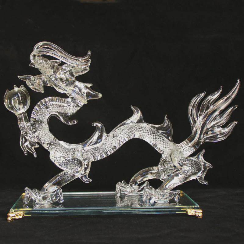 5h6s批发龙摆件白水晶龙商务礼品开业办公工艺品12十二生肖送办公