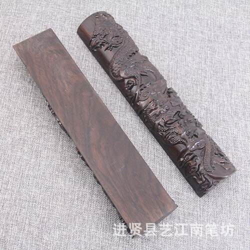 红木雕刻镇尺古风仿古镇尺龙凤呈祥zc11镇纸精美礼品黑檀