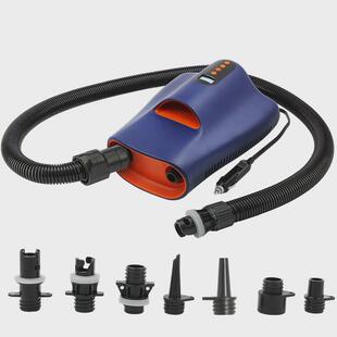 HT767冲锋舟SUP桨板浮筒钓鱼船12V橡皮艇充气泵充抽两用双电机