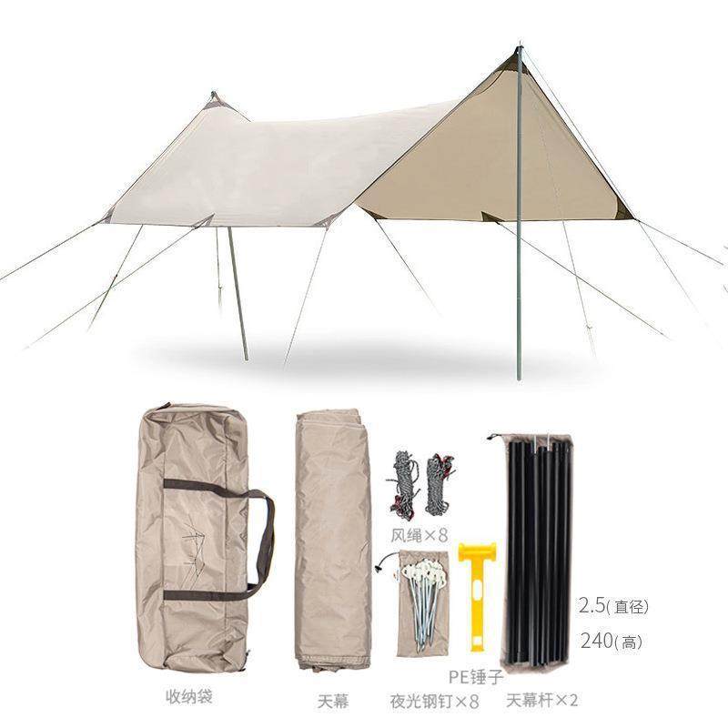 源头工厂户外超大牛津布天幕超轻防雨晒野外露营野营遮阳沙滩帐篷