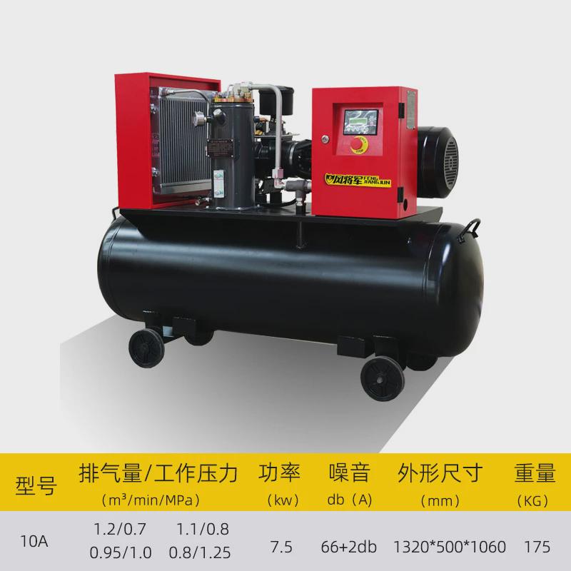螺杆空压机工业用二合一空气压缩机气泵真石漆专用移动式螺杆机
