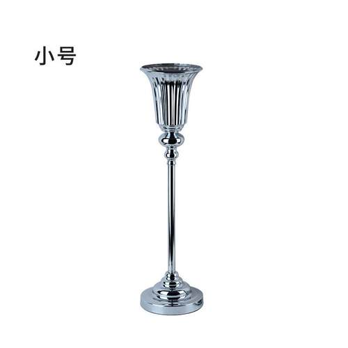 婚庆道具电镀铁艺路引婚礼布置金色花器家居餐桌插花装饰花瓶摆件
