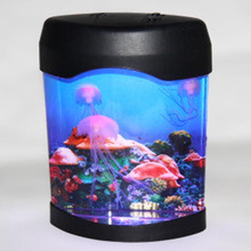 批发仿真水母水族箱多功能鱼缸桌面摆件创意新奇特外贸厂家曼妙