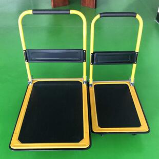 仓库大号推车拉货小型物流钢板超市搬运工具折叠静音拖车平板专用