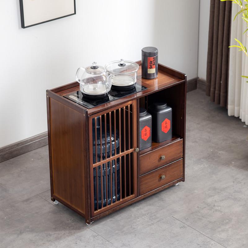 热销73n茶水柜带轮茶桌茶台侧边柜子茶房烧水一体茶吧架办公室水