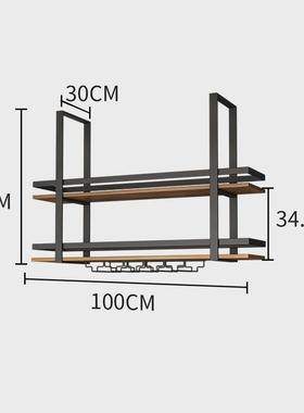 简约装饰吊架铁艺吊顶悬挂置物架吊挂层板架花架吧台悬挂吊柜酒架
