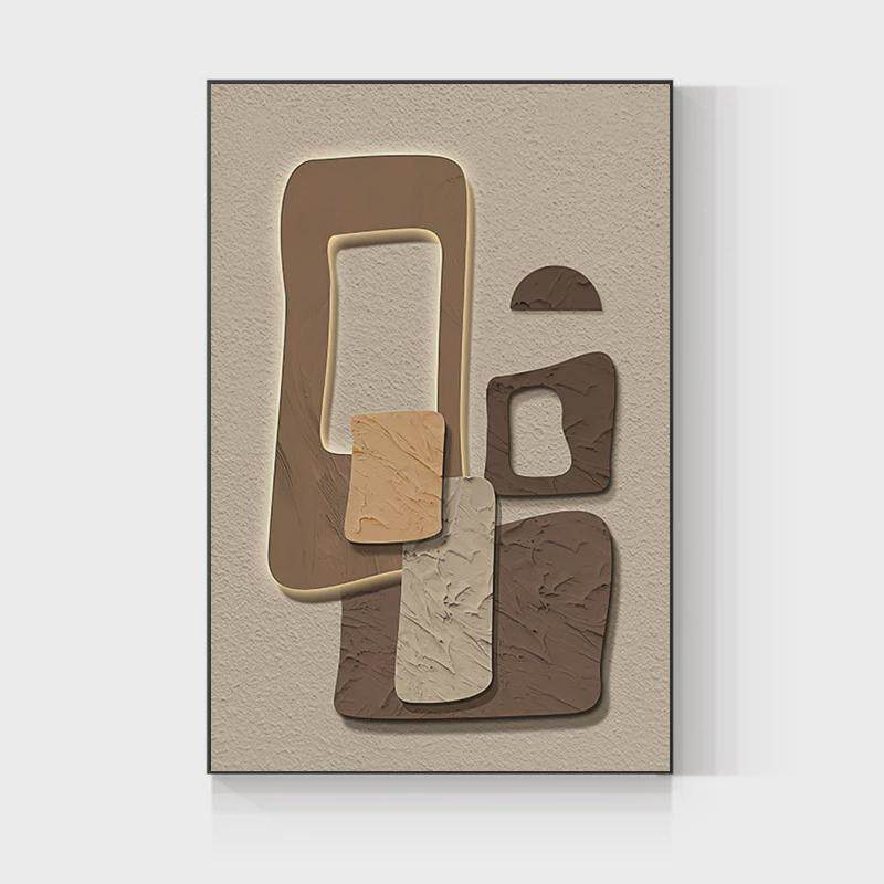 侘寂风客厅装饰画高级感抽象沙发背景墙落地壁画现代简约玄关挂画