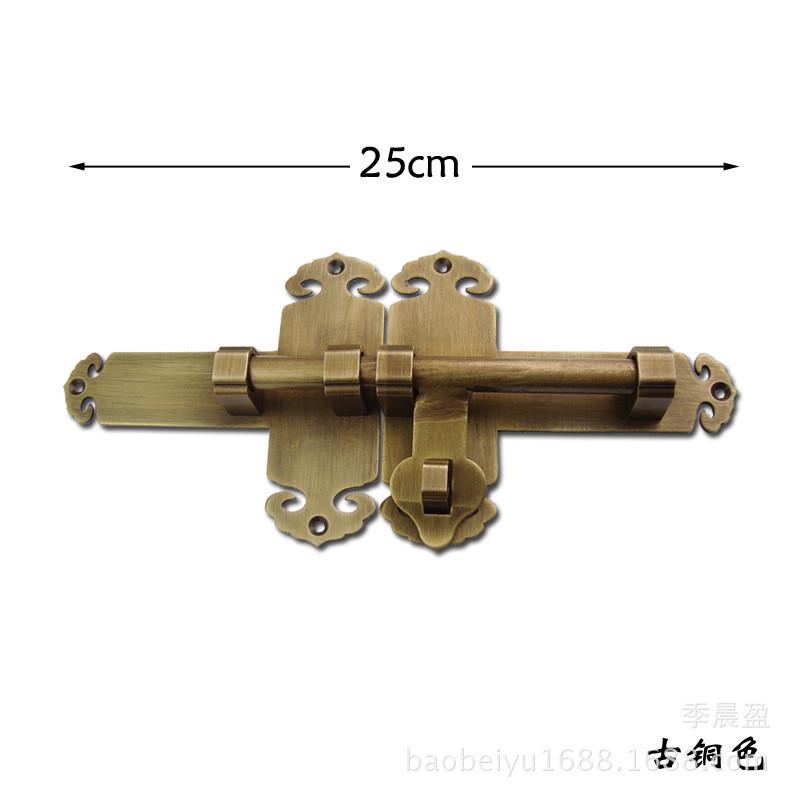 中式仿古纯铜铜加厚大门锁门插销插锁门闩插销花园全铜加厚门栓