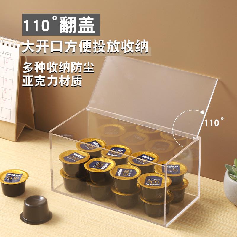 透明力盒带盖防尘妆品办公桌面玩具模型展示盒