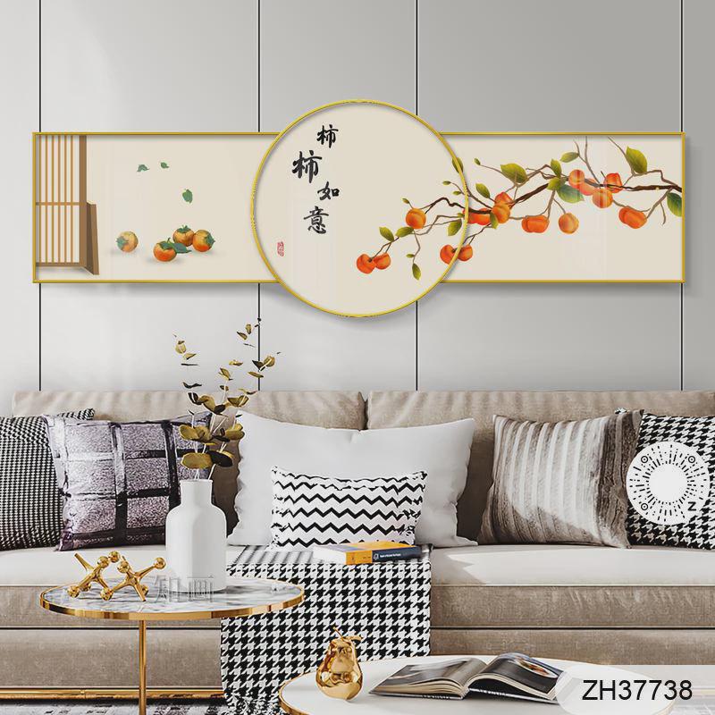 轻奢大气客厅装饰画圆形叠加挂画现代简约沙发背景大尺寸墙壁画
