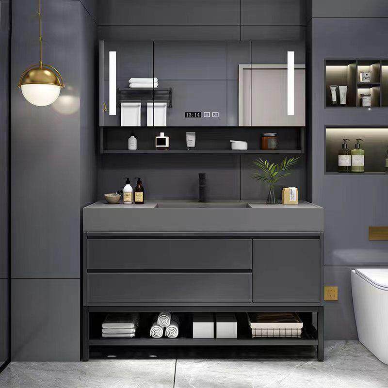 岩石一体盆智能浴室柜组合卫生间洗漱台面洗脸洗手池岩板镜柜套装,家装主材,浴室柜组合,淘宝优惠券,粉丝福利购,淘宝优惠卷